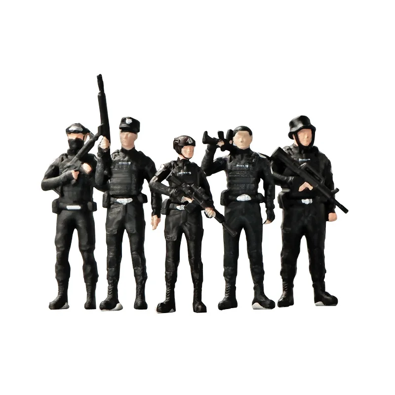 1/64 Scale Tactical Police Miniature Figures Set 6 1/64 Scale Tactical Police Miniature Figures Set - Image 6