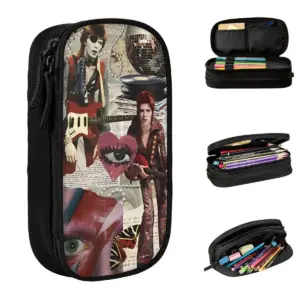 Music-Themed Pencil Case with Zipper Closure
