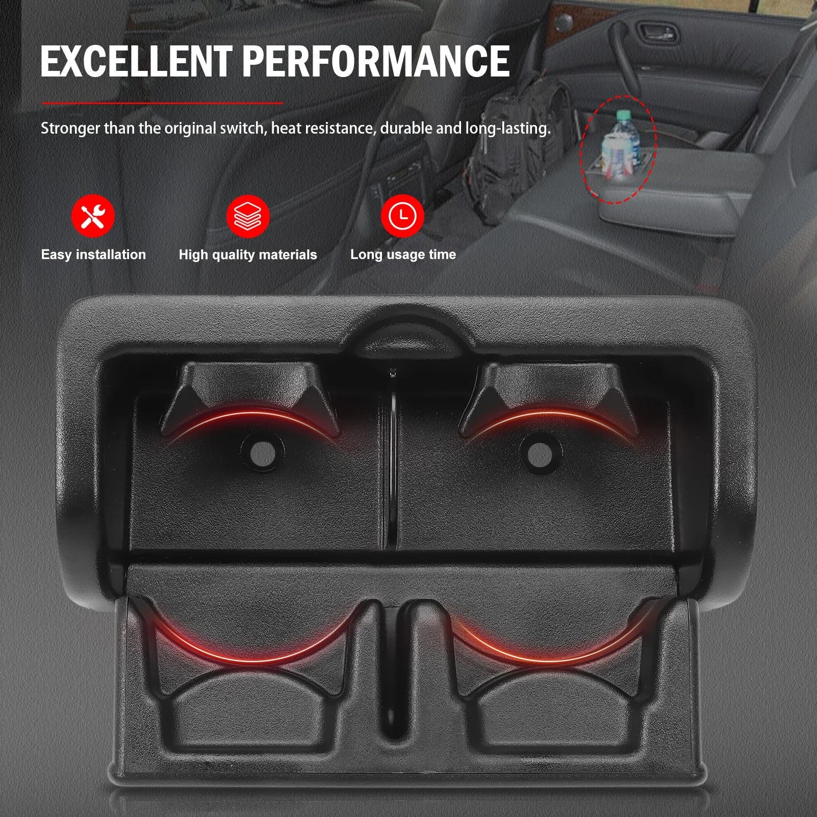 Console Cup Holder for QX56 QX80 Armada 2 Console Cup Holder for QX56 QX80 Armada - Image 2