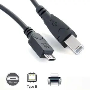 Micro USB Male to USB 2.0 B Male Cable 7 Sa3f4644d1ff3471ea1c3e50485e1e528X 1