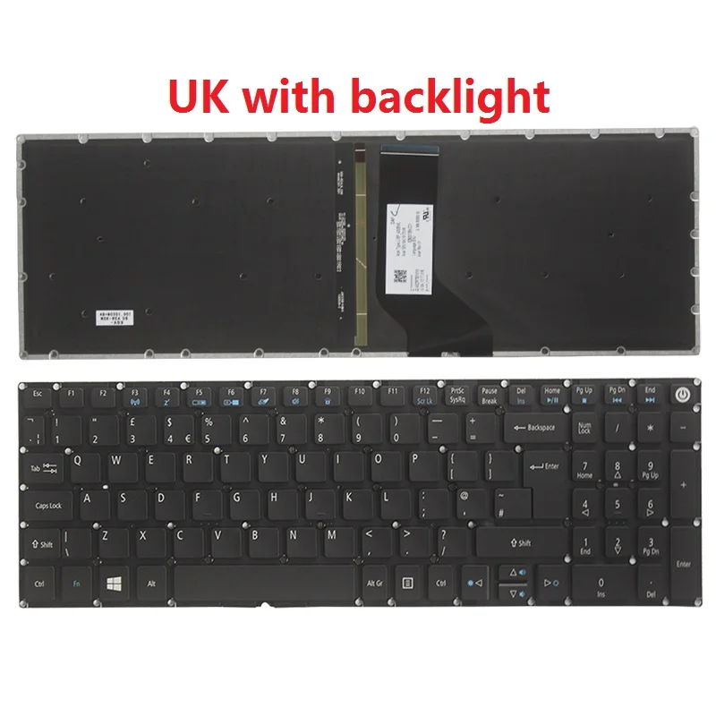 Acer E5 Series Black Keyboard Replacement 4 Acer E5 Series Black Keyboard Replacement - Image 4