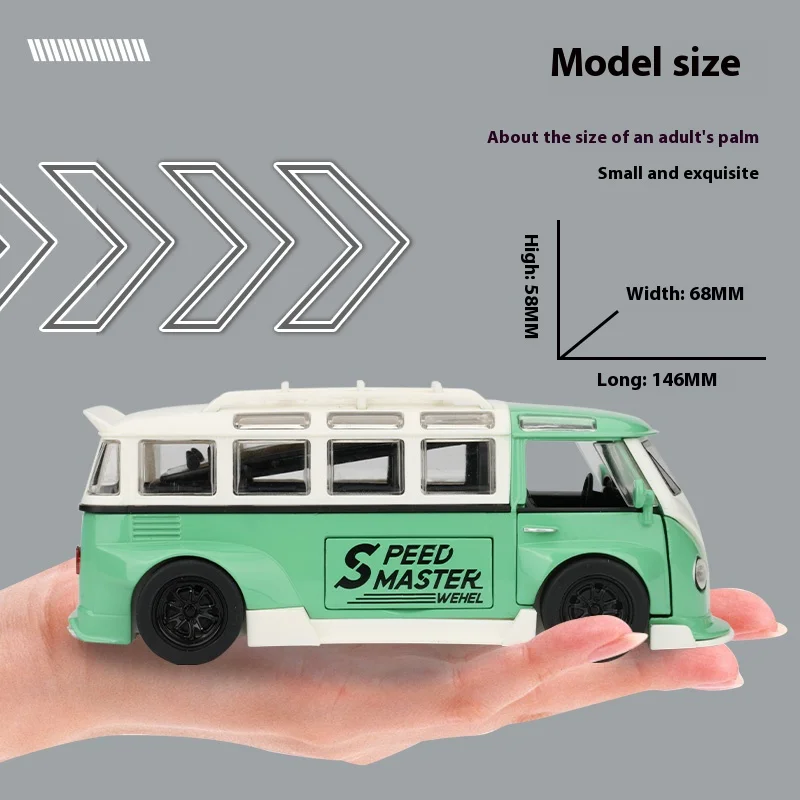 Volkswagen Bus T1 1:32 Diecast Model Car 2 Volkswagen Bus T1 1:32 Diecast Model Car - Image 2