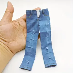 1/6 Scale Light Blue Ripped Jeans for Action Figures 18 Sa6c57e50aac840aabde3f6e9f6deec3aV