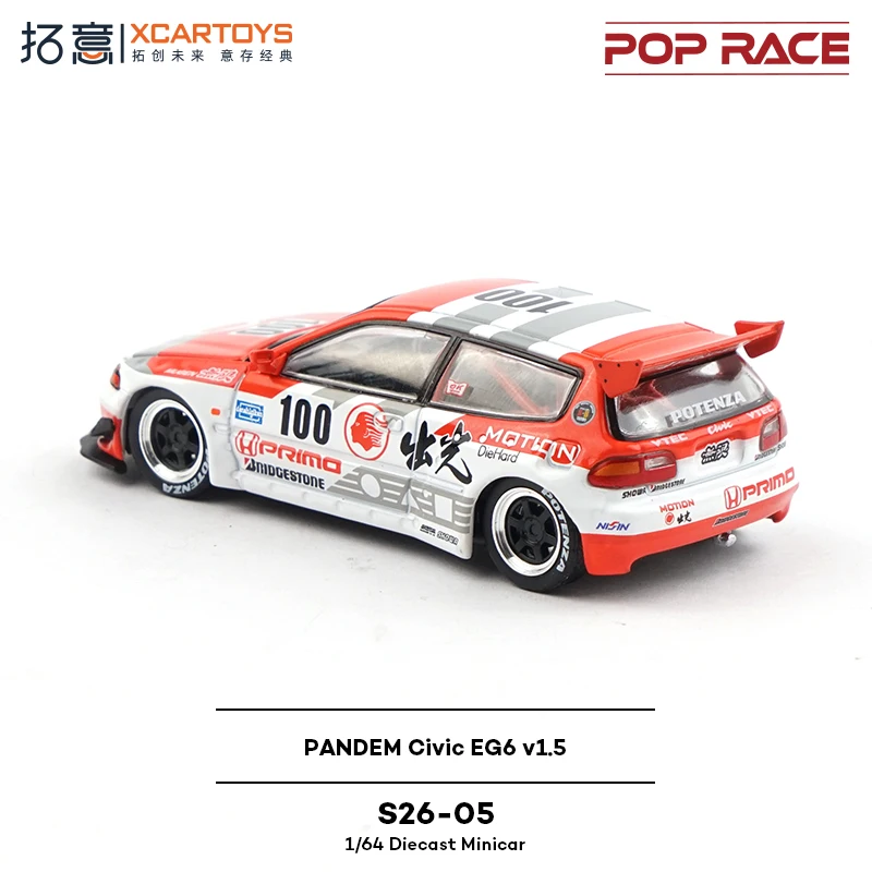 PopRace Xcartoys Pandem Civic EG6 1:64 Model 6 PopRace Xcartoys Pandem Civic EG6 1:64 Model - Image 6