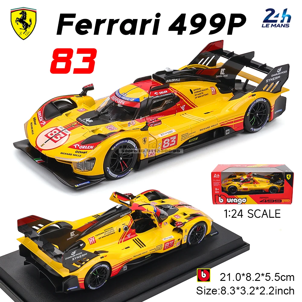 Ferrari 499P Diecast Model Car 1:24 Scale 13 Ferrari 499P Diecast Model Car 1:24 Scale - Image 13
