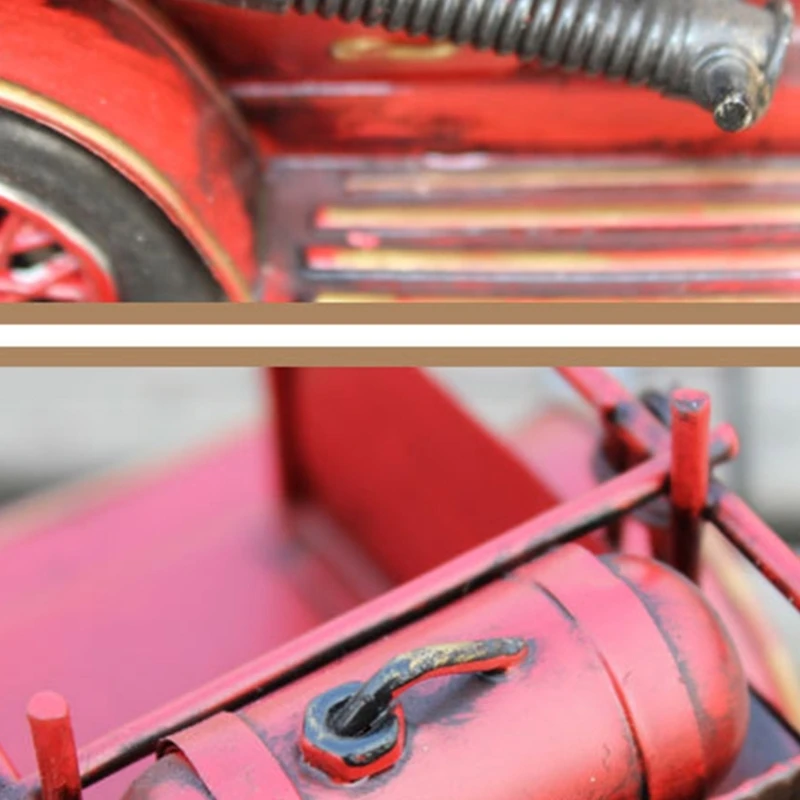 Redness Vintage Fire Truck Model Figurine 2 Redness Vintage Fire Truck Model Figurine - Image 2