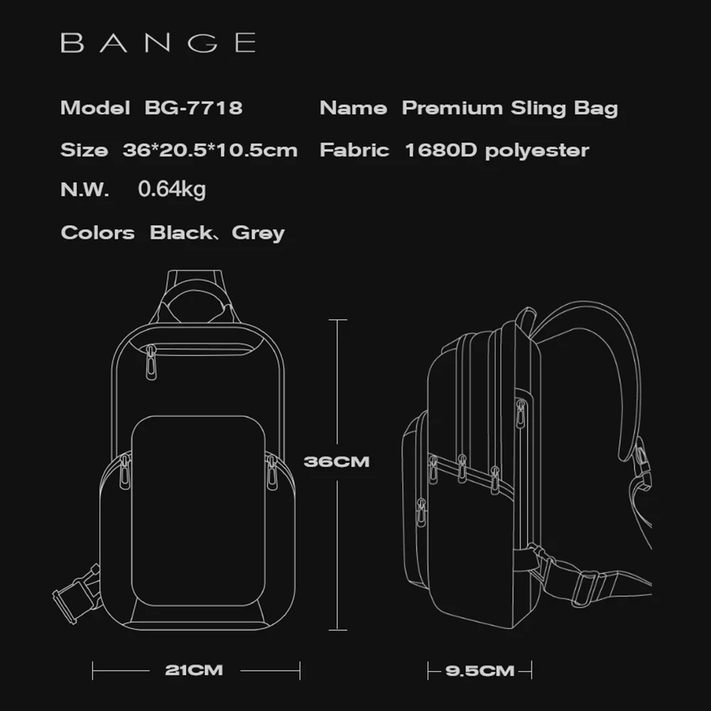Waterproof Barrel Crossbody Bag in Black or Grey 2 Waterproof Barrel Crossbody Bag in Black or Grey - Image 2