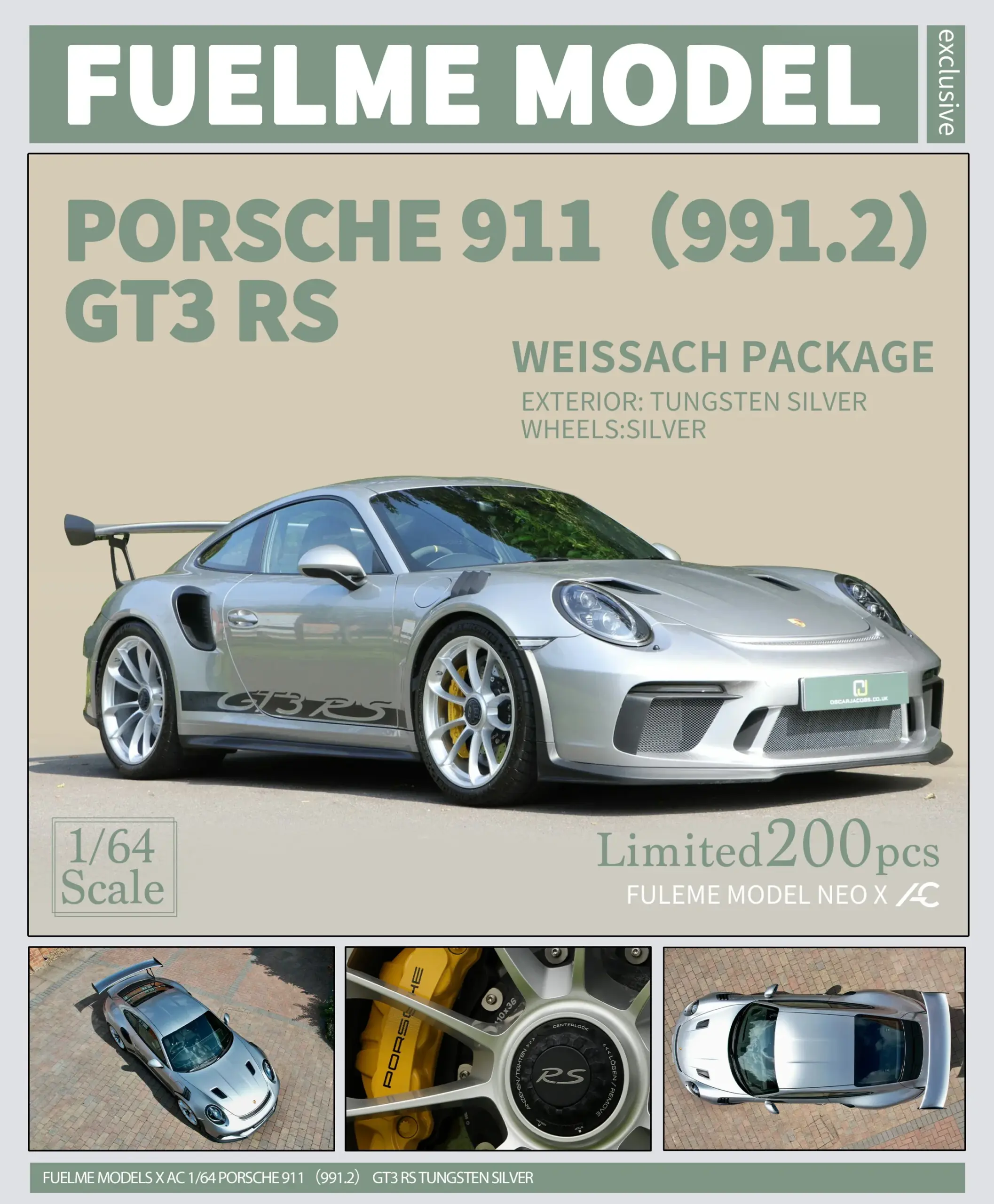 Porsche 991.2 GT3 RS 1:64 Scale Model 6 Porsche 991.2 GT3 RS 1:64 Scale Model - Image 6