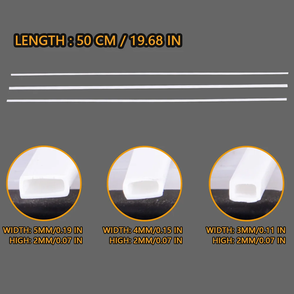 Rectangular White Hollow Square Tube Set 2 Rectangular White Hollow Square Tube Set - Image 2