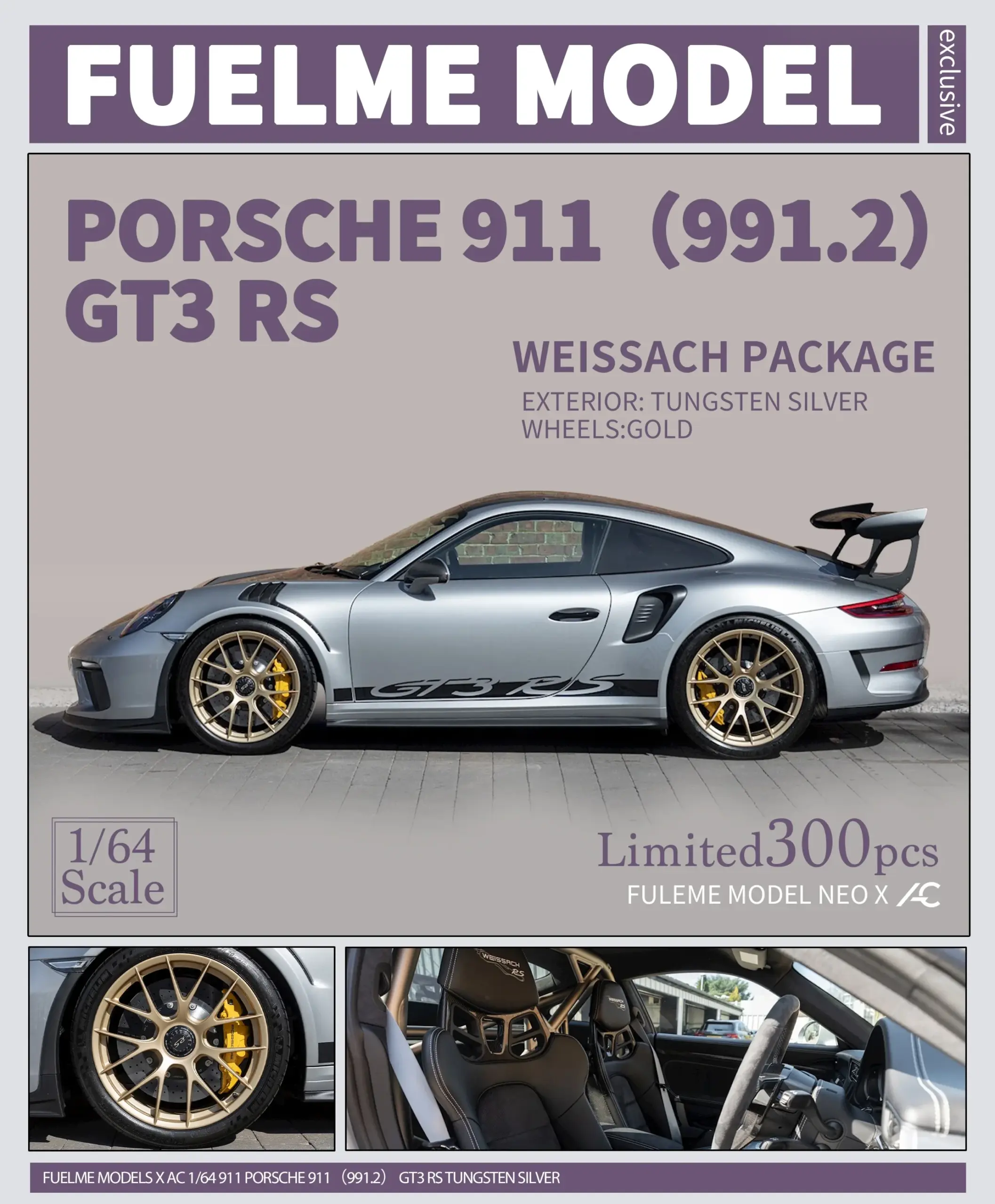 Porsche 991.2 GT3 RS 1:64 Scale Model 7 Porsche 991.2 GT3 RS 1:64 Scale Model - Image 7