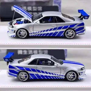 Nissan GT-R R34 FNF 1:64 Diecast Model 9 Sb07242d3973245f883e21a855453d2780