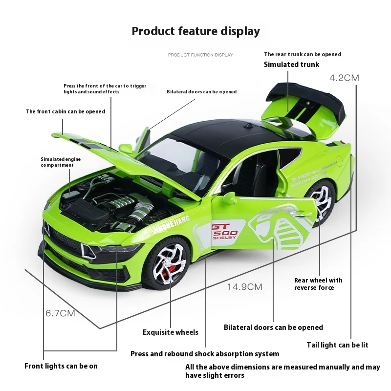 1:32 Mustang GT500 Die-Cast Model Car 2 1:32 Mustang GT500 Die-Cast Model Car - Image 2