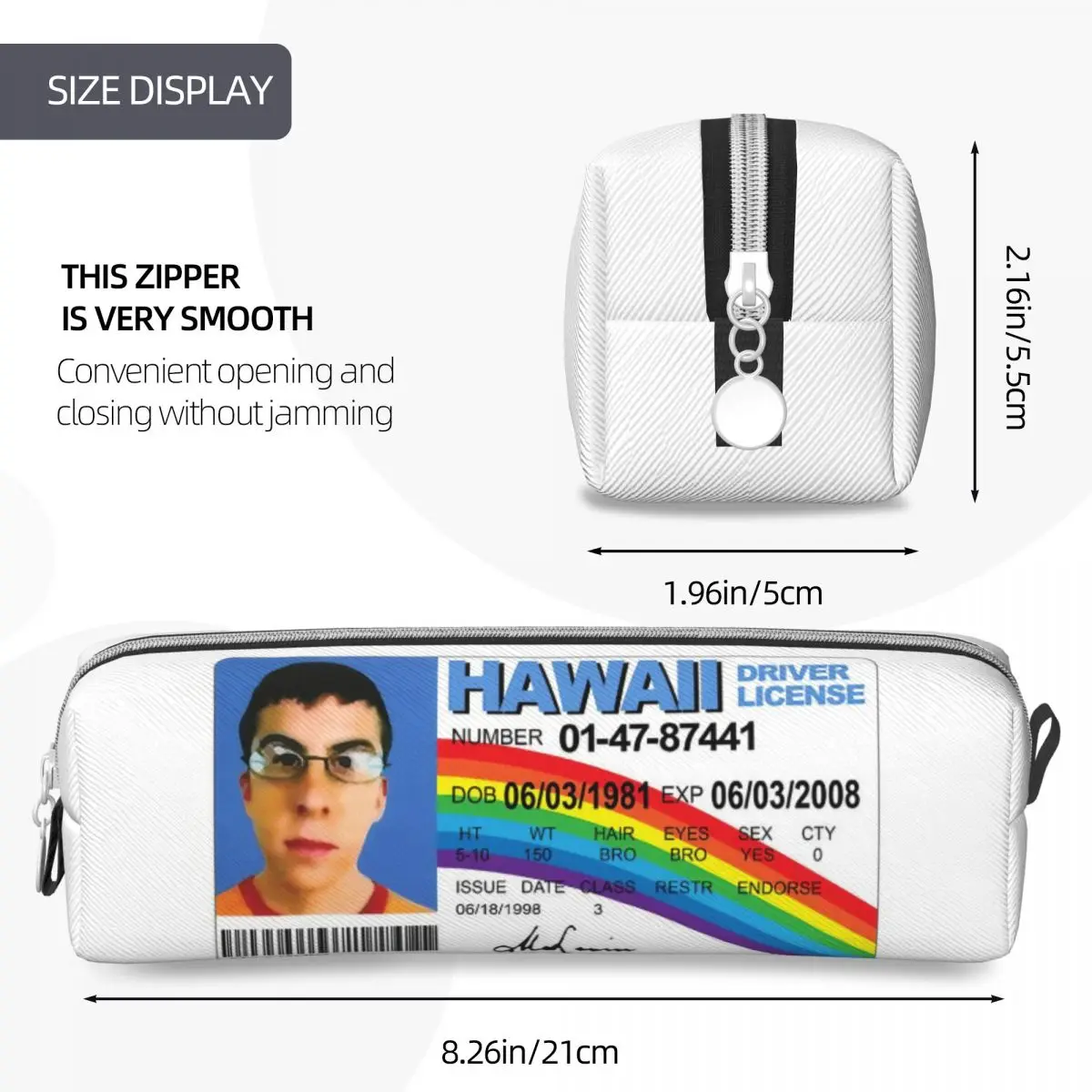 McLovin Hawaiian License Design Pencil Case 4 McLovin Hawaiian License Design Pencil Case - Image 4