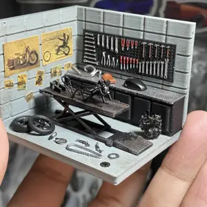 1/64 Scale Motorcycle Painting Garage Diorama 13 Sb38924e68fc841dc8802cdb8da86e5dbg