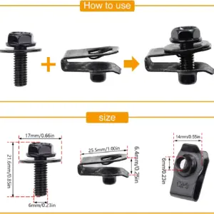 Durable Car Body Fasteners Set of 10 10 Sb3eb003393754bcbb2f0a64671bae379G