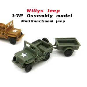 1/72 WWII USA Willys Jeep Assembly Model 12 Sb3f314080d6445b5a6074698a9999605S