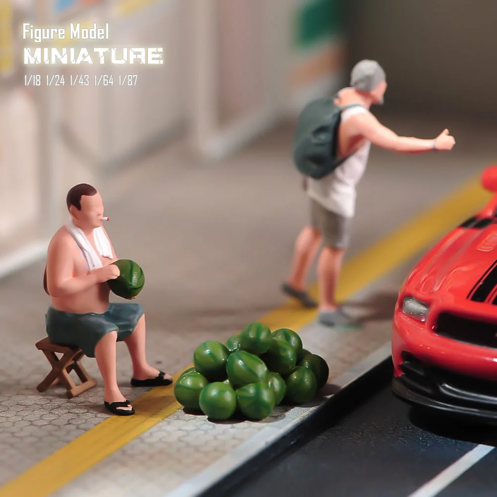 Watermelon Vendor Miniature Figure Model 3 Watermelon Vendor Miniature Figure Model - Image 3