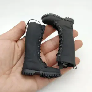 Matte Leather Long Boots for 1/6 Action Figures 9 Sb615af0a763740acab250788a991668aM