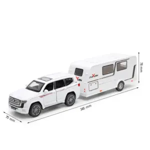 1:32 Scale Luxury SUV Model Car with Trailer 18 Sb65ff82c310541ffbfe51ee3dd4251adm