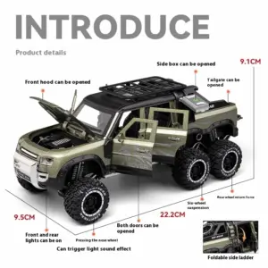 1:24 Scale Land Rover Defender Diecast Model 10 Sb6793e4109a34a918ef07a442fc77475j
