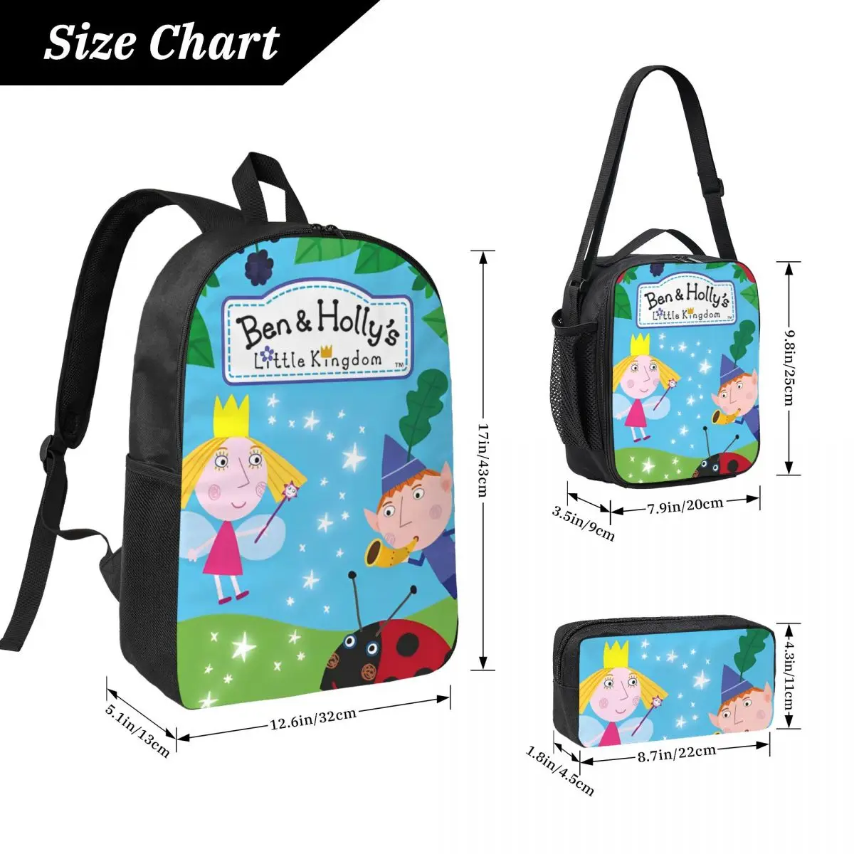 Ben And Holly Cartoon Backpack Lunch Box Set 2 Ben And Holly Cartoon Backpack Lunch Box Set - Image 2