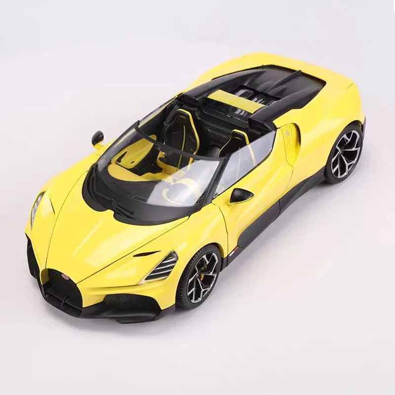 1:18 Scale Bugatti Mistal Diecast Model Yellow 8 1:18 Scale Bugatti Mistal Diecast Model Yellow - Image 8