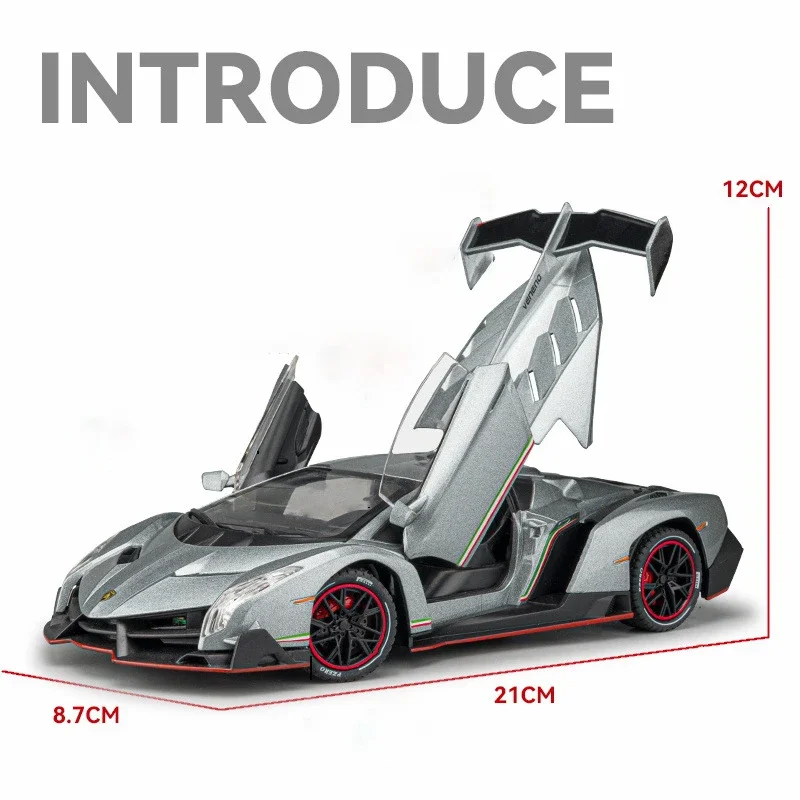 Lamborghini Veneno 1:24 Scale Model Car 4 Lamborghini Veneno 1:24 Scale Model Car - Image 4