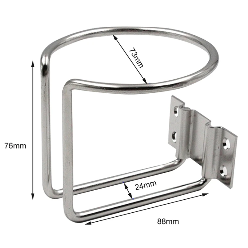 4Pcs Stainless Steel Car Cup Holder Set 2 4Pcs Stainless Steel Car Cup Holder Set - Image 2