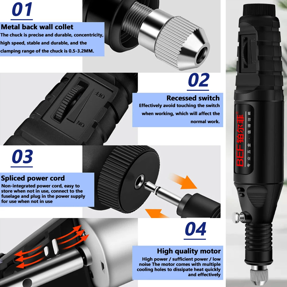 USB Electric Drill with 26 Accessories 4 USB Electric Drill with 26 Accessories - Image 4