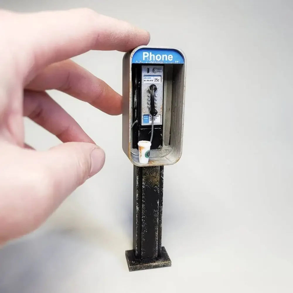 Miniature American Payphone Set in 1:12 Scale 7 Miniature American Payphone Set in 1:12 Scale - Image 7