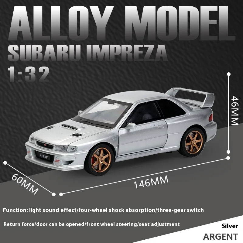 1:32 Subaru Impreza WRX STI Diecast Model Car 7 1:32 Subaru Impreza WRX STI Diecast Model Car - Image 7