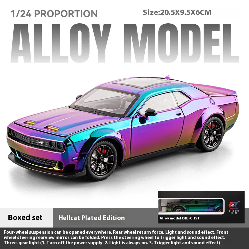 1:24 Electroplated Hellcat Die-Cast Model Car 8 1:24 Electroplated Hellcat Die-Cast Model Car - Image 8