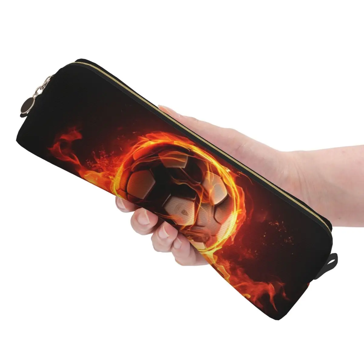 Burning Soccer Ball Leather Pencil Case 3 Burning Soccer Ball Leather Pencil Case - Image 3