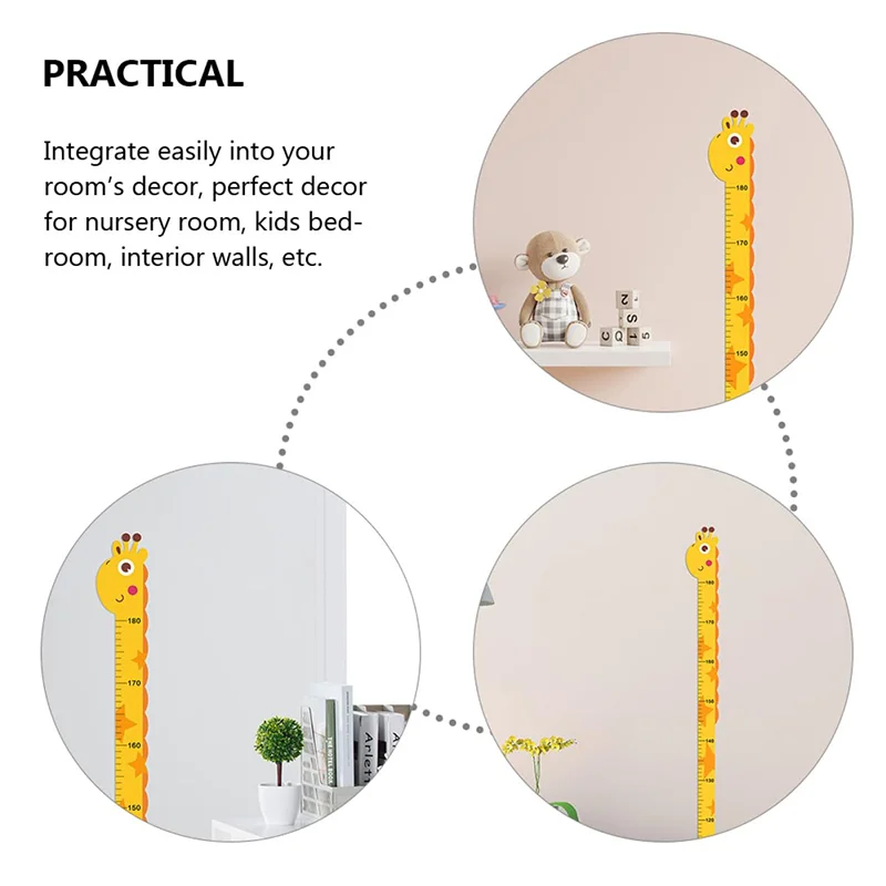 Cartoon Animals Height Measure Wall Sticker 2 Cartoon Animals Height Measure Wall Sticker - Image 2
