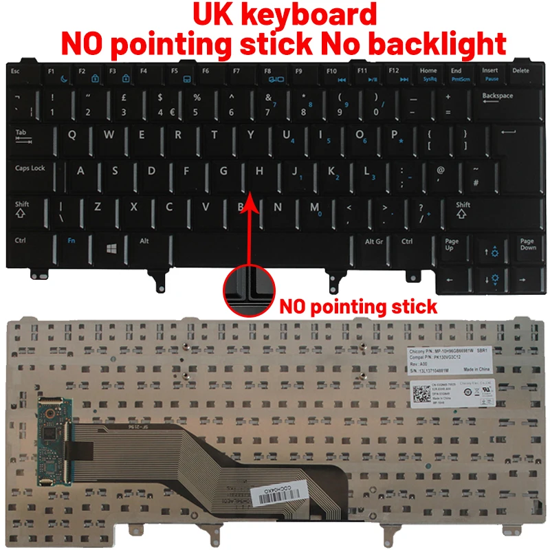 Dell Latitude Replacement Keyboard Black 5 Dell Latitude Replacement Keyboard Black - Image 5