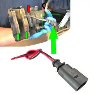 2-Pin Brake Pad Connector for Volkswagen Models 10 Sbcc6f6022bd14476896685ff5aaab388m