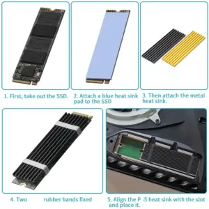 M.2 2280 SSD Heat Sink with Thermal Pads 9 Sbd59b6922af9419394870dc59734b8e1u
