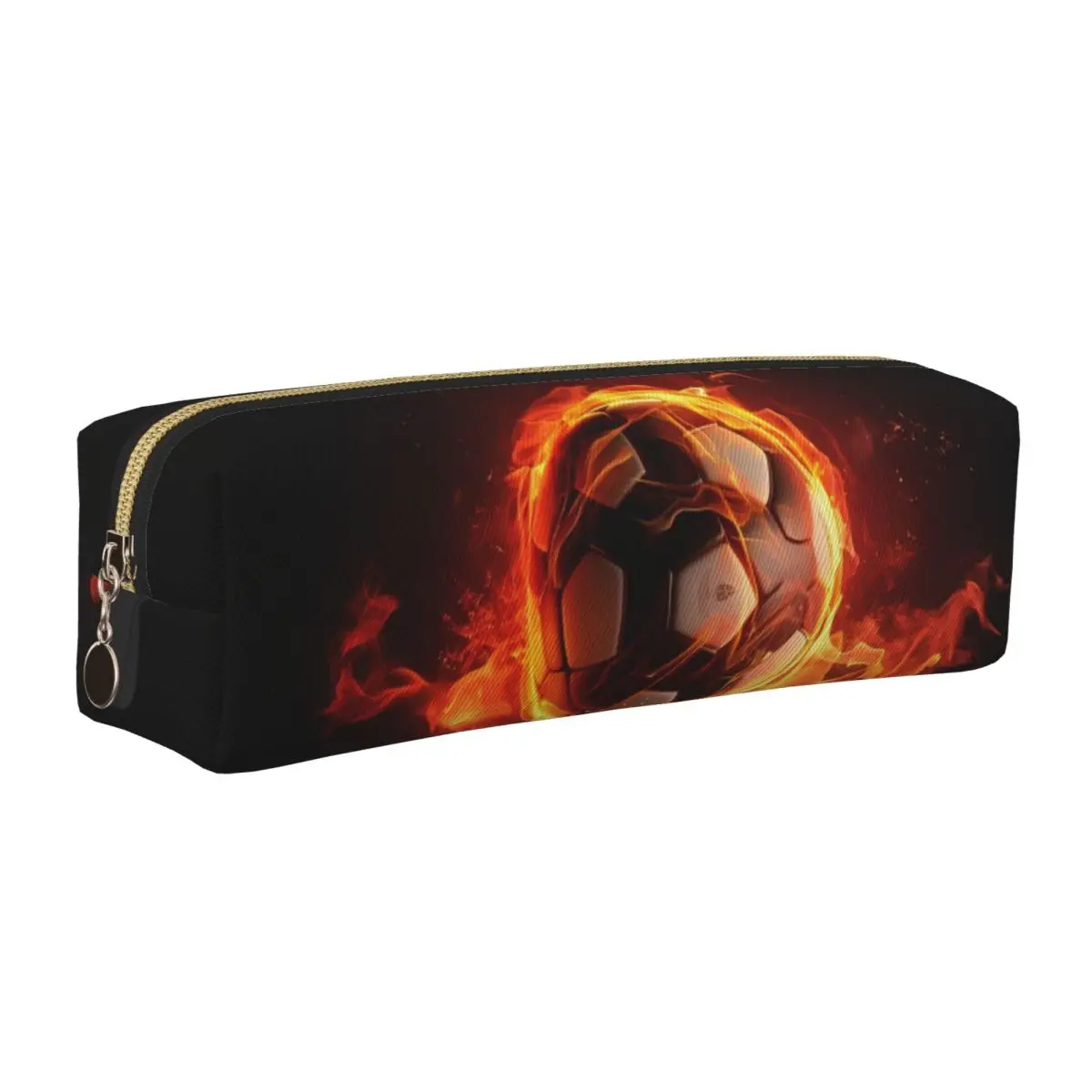 Golden Soccer Pencil Case with Flame Design 20 Golden Soccer Pencil Case with Flame Design - Image 20