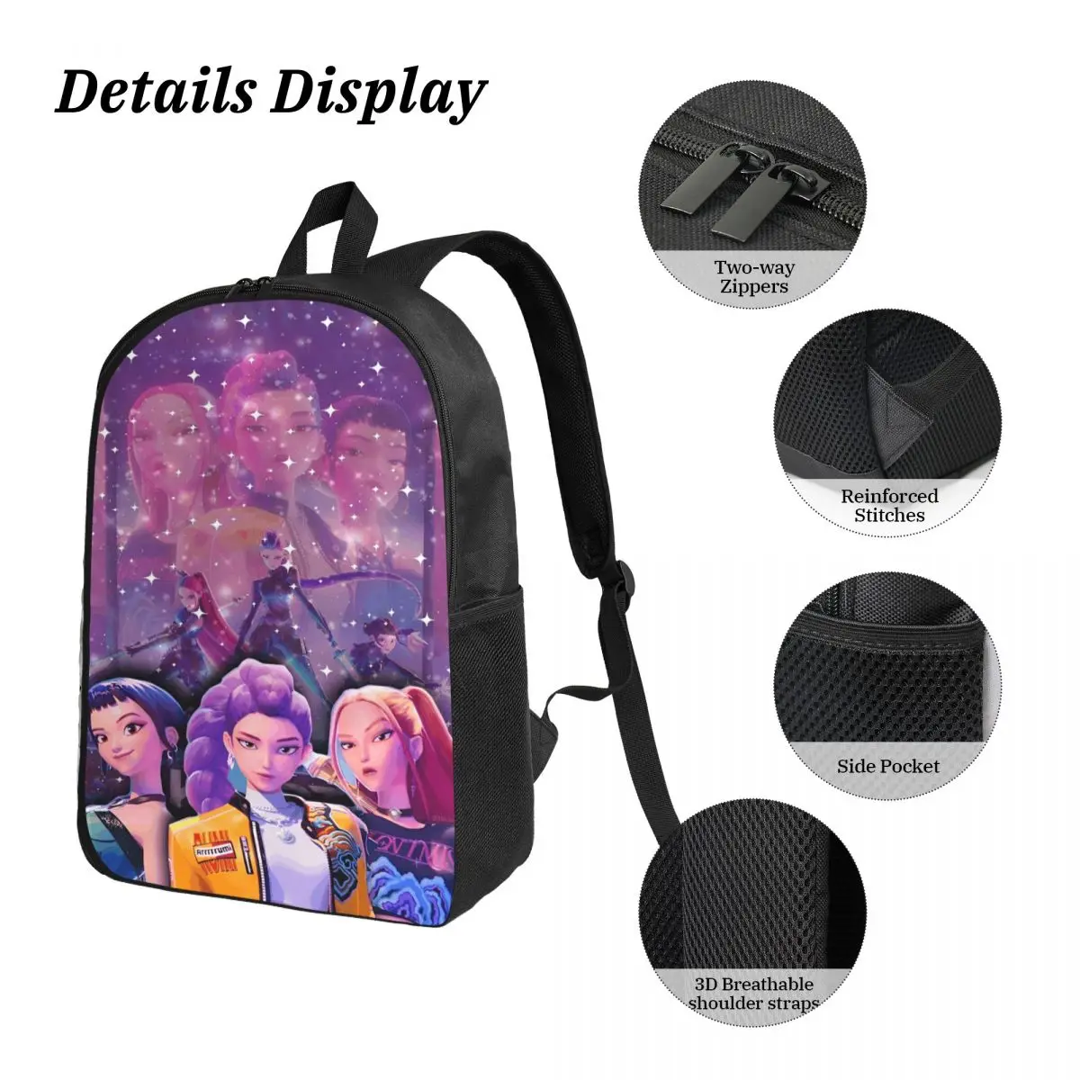 Kpop Demon Hunters Backpack Set with Lunch Box 3 Kpop Demon Hunters Backpack Set with Lunch Box - Image 3
