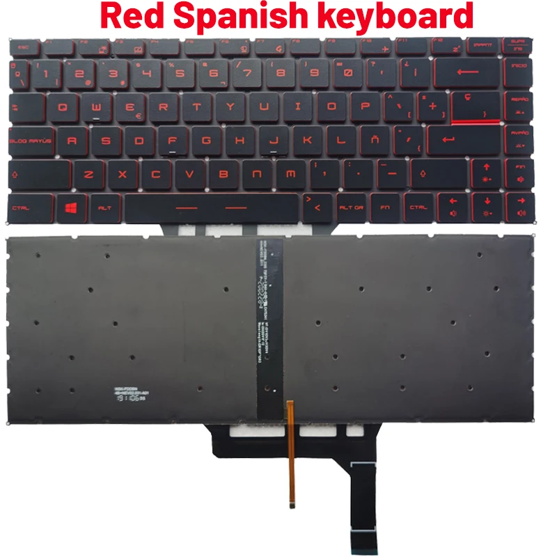 MSI Compatible Laptop Keyboard Black Red Accents 7 MSI Compatible Laptop Keyboard Black Red Accents - Image 7