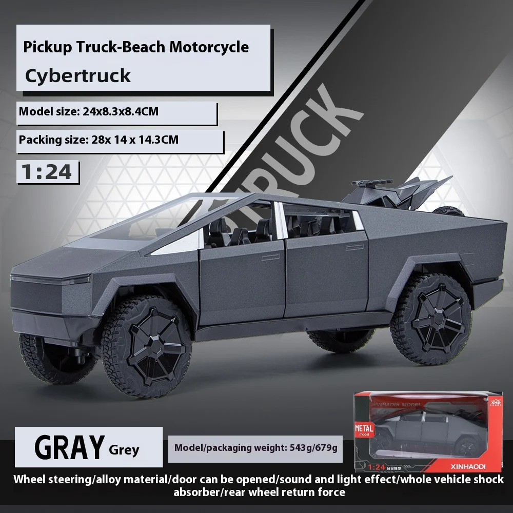 1/24 Scale Diecast Cybertruck Pickup Model 7 1/24 Scale Diecast Cybertruck Pickup Model - Image 7