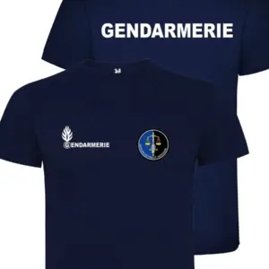 Navy Blue Gendarmerie Short-Sleeve T-Shirt