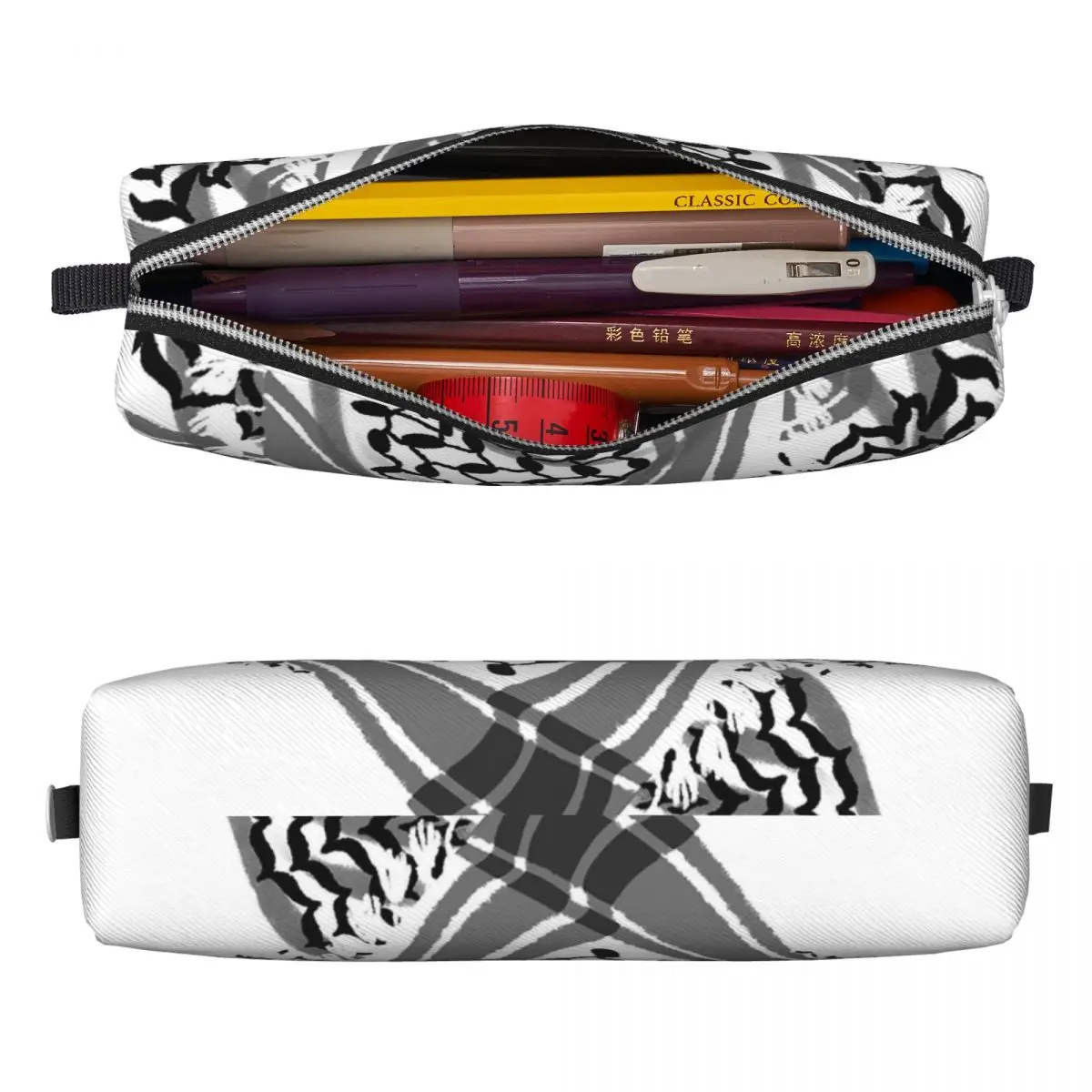 Palestine Keffiyeh Pencil Case with Zipper Closure 2 Palestine Keffiyeh Pencil Case with Zipper Closure - Image 2
