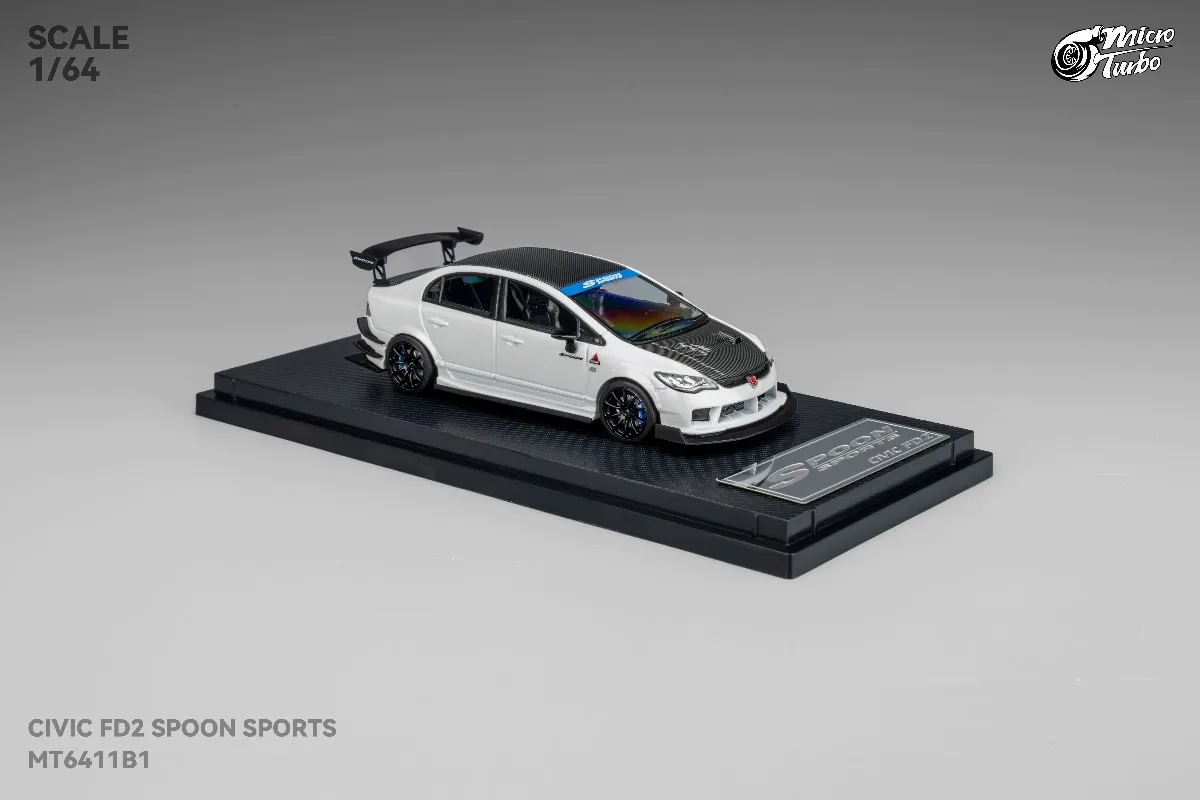Honda Civic FD2 Spoon Sports 1/64 Diecast Model 3 Honda Civic FD2 Spoon Sports 1/64 Diecast Model - Image 3