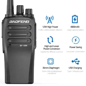 BaoFeng BF 1909 Walkie Talkie 25W Long Range 10 Sc39cad7c20a04f018b3875303f26bb758