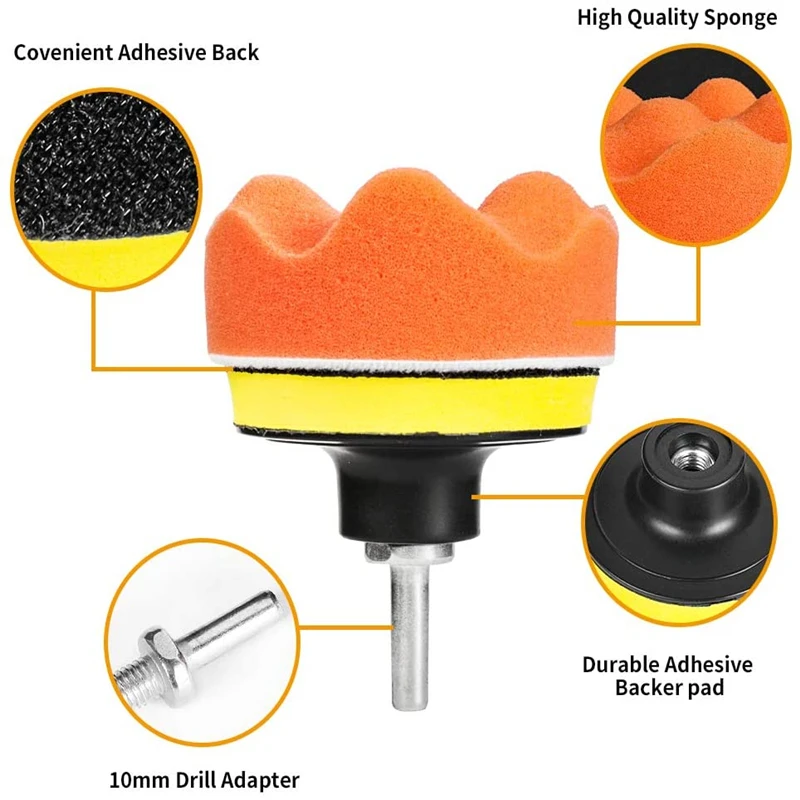 Car Polishing Pads Kit - 5 to 39 Pieces 2 Car Polishing Pads Kit - 5 to 39 Pieces - Image 2