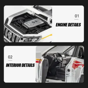 Toyota Prado SUV 1:22 Scale Diecast Model 15 Sc80c3cbb18aa41f1ab8447cb634f114bA