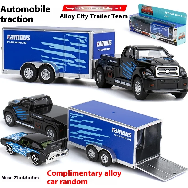 1:64 Diecast Truck and Trailer Model Set 15 1:64 Diecast Truck and Trailer Model Set - Image 15