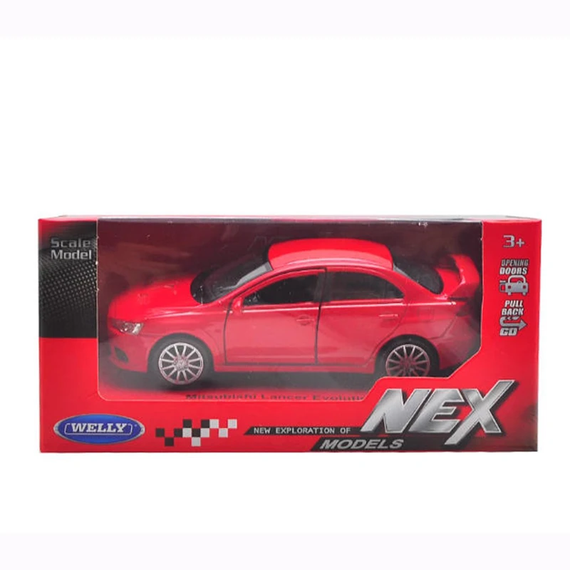 Welly 1:36 Lancer EVO Alloy Car Model Red 6 Welly 1:36 Lancer EVO Alloy Car Model Red - Image 6