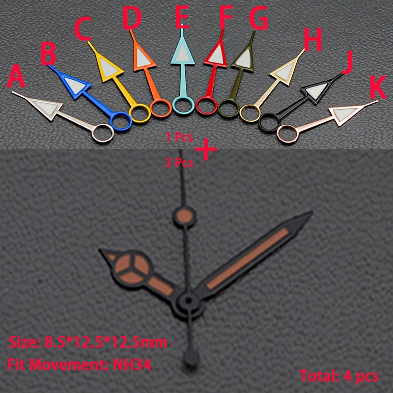 NH34 GMT Watch Hands with Luminous Silver Finish 13 NH34 GMT Watch Hands with Luminous Silver Finish - Image 13